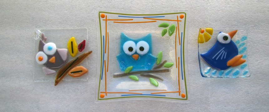 IMG_0791 Birds on a Branch: Fused Glass Plate
