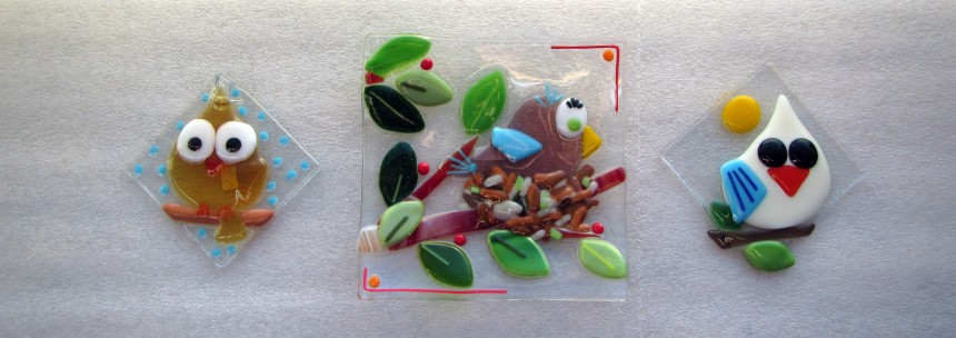 IMG_0794 Birds on a Branch: Fused Glass Plate