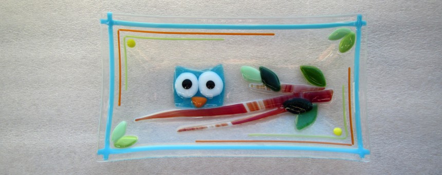 IMG_0796 Birds on a Branch: Fused Glass Plate